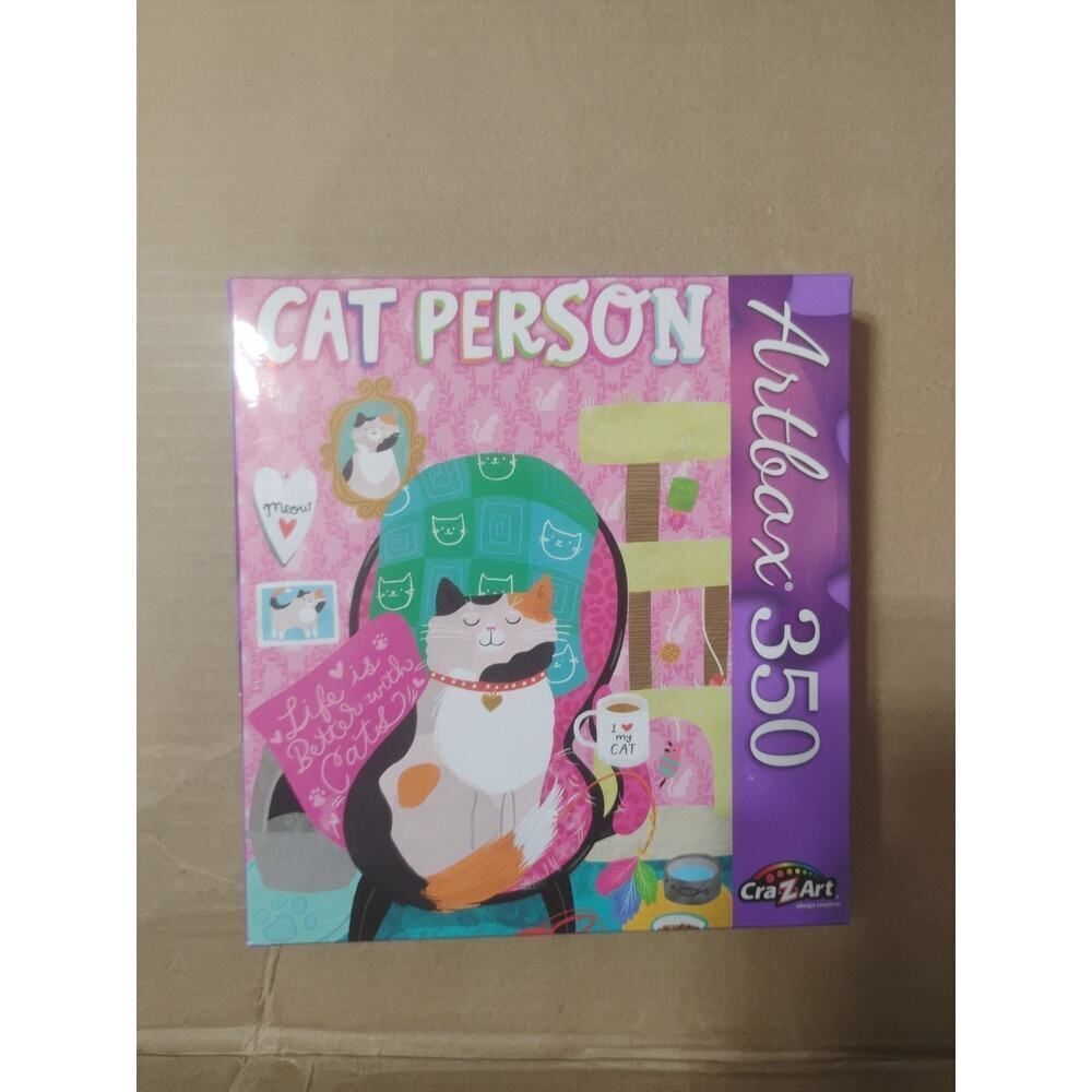 Cat Person Artbox 20" × 12" 350 Piece Puzzle, NEW